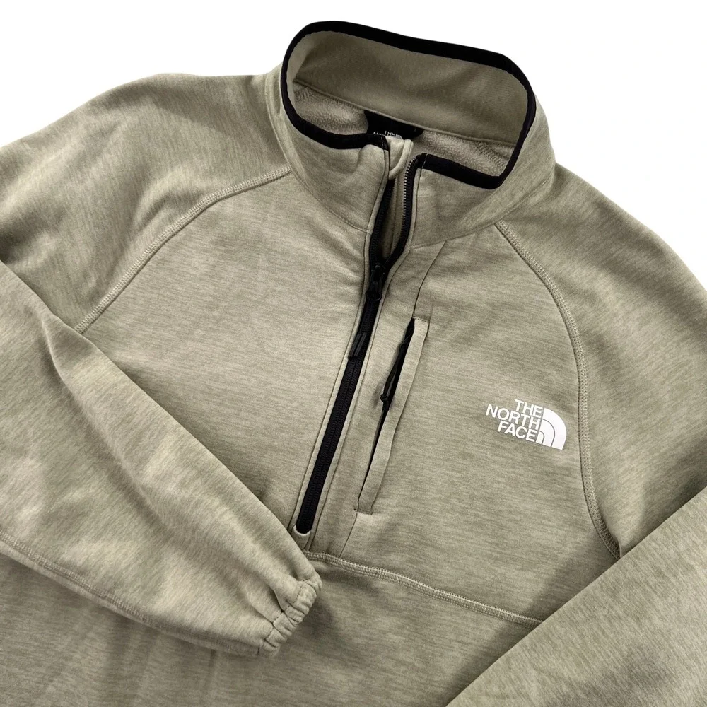 The North Face Mens 1/4 Q Zip Fleece Pullover‎ Sage Green Small Gorpcore Minimal